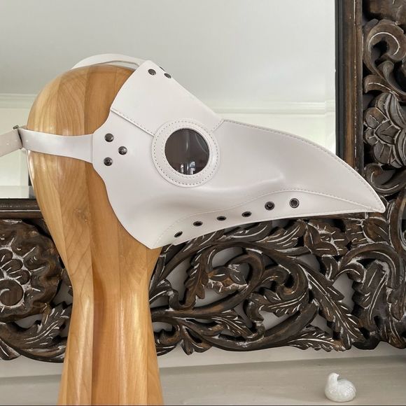 Other - Plague Doctor White Mask Steampunk Halloween Unisex Costume